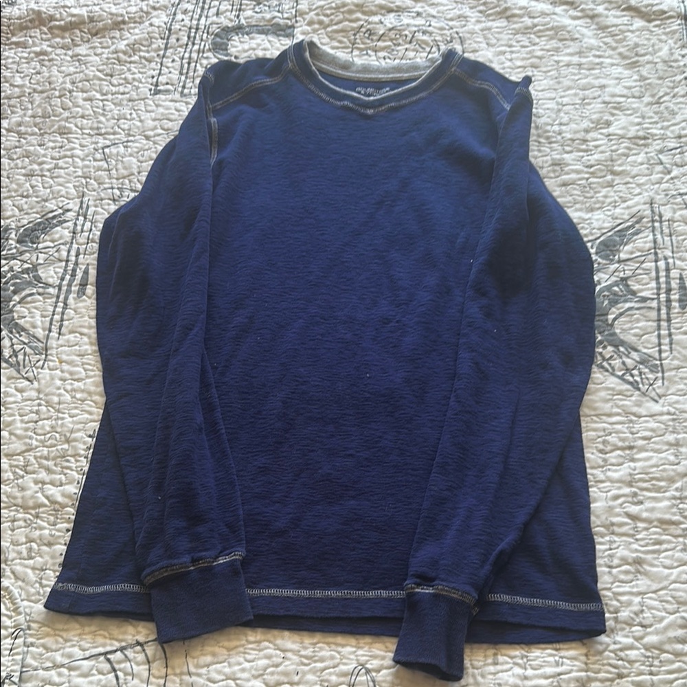 Roundtree & Yorke Blue Long Sleeve Tee Classic Design